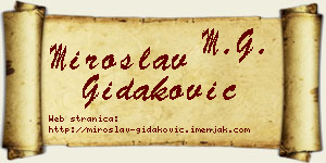 Miroslav Gidaković vizit kartica